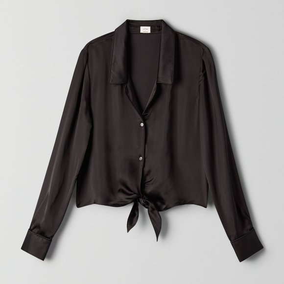 Aritzia Wilfred Tie-Front Blouse - Picture 5 of 7